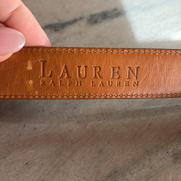 Ralph Lauren Black Leather Belt wrapped leather buckle smooth women’s belt S